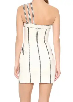 Sass & Bide Blackest Lava Embroidered Mini Dress Cream Size 8  for rent on The Volte - image 3