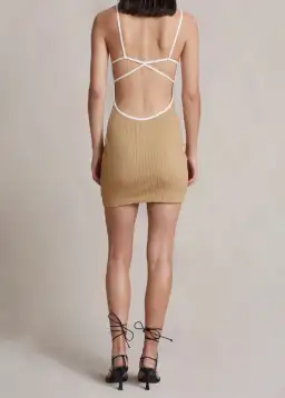 Bec and Bridge Coyote Mini Dress Brown Size 8 for rent on The Volte - image 2