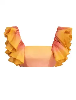 Zimmermann Postcard Ruffle Bodice and Maxi Skirt Set Ombre Sunshine Size 12 for rent on The Volte - image 2