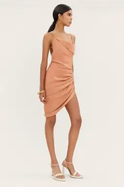 Jacquemus La Robe Saudade in Terracota Brown Size 8 for rent on The Volte - image 2