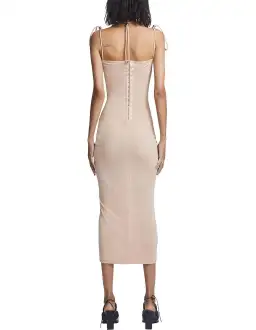 Dion Lee Gathered Butterfly Dress Beige Size 8 for rent on The Volte - image 2