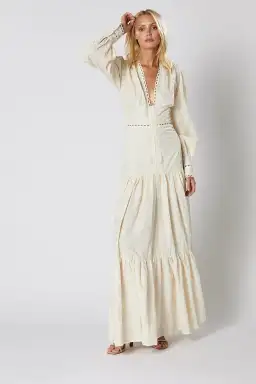 Winona Genevieve Dress Cream Size S
