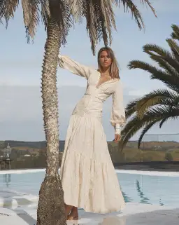 Winona Genevieve Dress Cream Size S