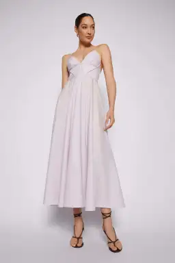 Scanlan Theodore Parachute Cotton Strappy Dress in Lilac Purple Size 6 