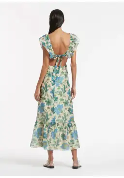 Sir the Label Celia Frill Midi Dress in Marguerite Size 8