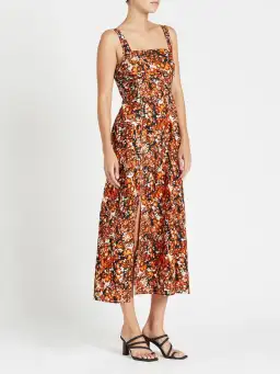 Camilla and Marc Asterid Midi Dress Print Size 10 