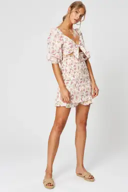 Winona Florence Tie Front Dress Print Size 8