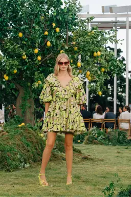 Aje Pelicano Citris Bloom Mini Dress Print Size 8