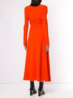 Dion Lee Pierced Midi Dress Orange Size 8