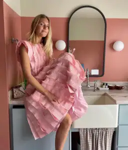 Aje Hybrid Midi Dress in Rose Pink Size 14  for rent on The Volte - image 4