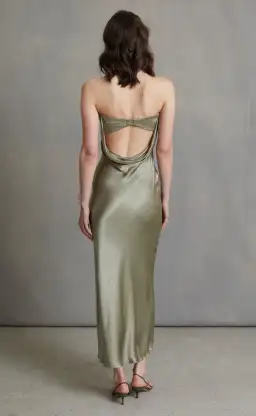 Bec & Bridge Moon Dance Strapless Dress in Sage Green Size 8 for rent on The Volte - image 2