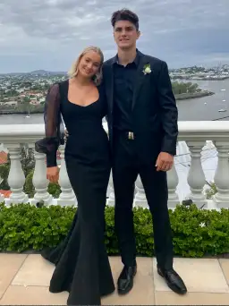 Rebecca Vallance Barbie Cut Out Gown Black Size 8 for rent on The Volte - image 1