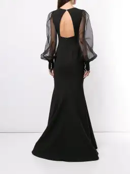 Rebecca Vallance Barbie Cut Out Gown Black Size 8 for rent on The Volte - image 3