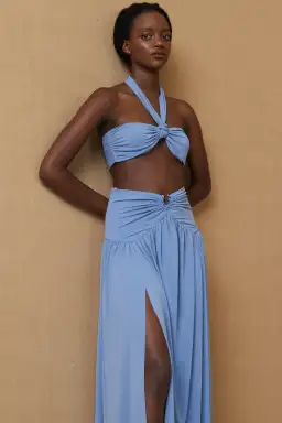Bec & Bridge Minx Bandeau Top and Maxi Skirt Set - Dusk Blue - Size 8 for rent on The Volte - image 3
