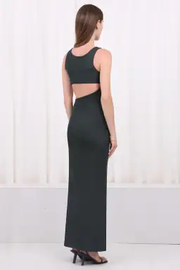 Christopher Esber Disconnect S Buckle Split Dress Green Size 8 for rent on The Volte - image 2