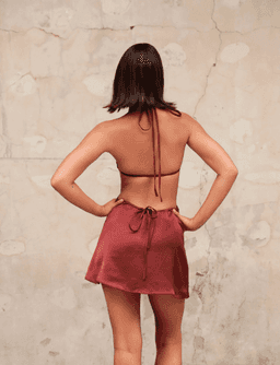 Arcina Ori Arya Mini Dress Brown Size S for rent on The Volte - image 2