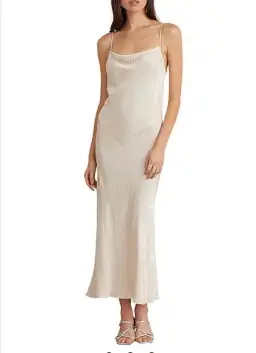 Bec & Bridge The Kat Cowl Midi Dress Sand  Size 6  for rent on The Volte - image 1