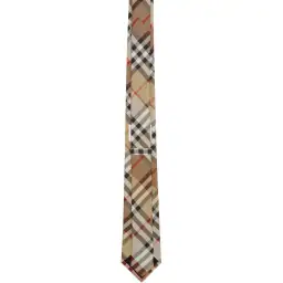 Burberry Beige Check Manston Tie