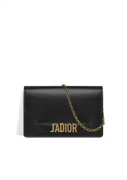 Dior J'Adior Wallet on Chain Black for rent on The Volte - image 1