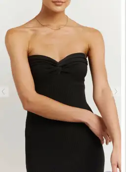 Dissh Anika Knit Midi DreSS Black Size 10  for rent on The Volte - image 3