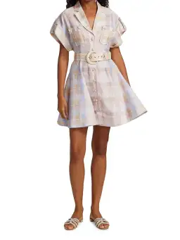 Zimmermann Dancer Spliced Mini Dress Print Size 1 / Au 10 for rent on The Volte - image 1