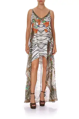 Camilla Cosmic Conflict Flared Mini Dress with Sheer Overlay Size M for rent on The Volte - image 6