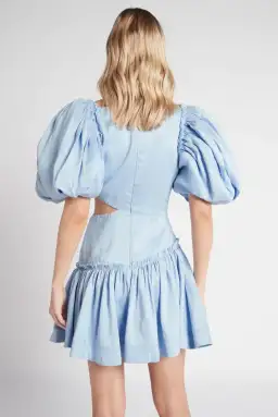 Aje Chateau Mini Dress Sky Blue Size 8 for rent on The Volte - image 3