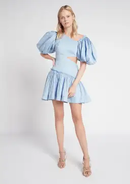 Aje Chateau Mini Dress Sky Blue Size 8 for rent on The Volte - image 1