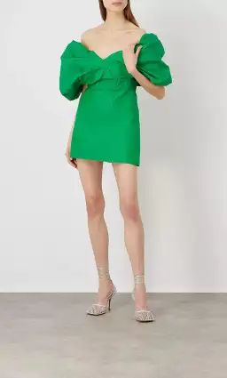Rachel Gilbert Xavier Mini Dress Green Size 3 / AU 12 for rent on The Volte - image 2