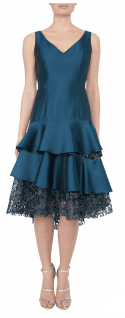 Petrol Twill Dress Anthea Crawford Formal Dress for rent on The Volte - image 2