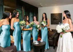 Bec & Bridge Moon Dance Strapless Dress in Sea Spray Blue Size 12 for rent on The Volte - image 4