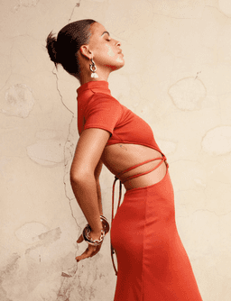 Arcina Ori Sara Knit Dress Burnt Orange Size S for rent on The Volte - image 4