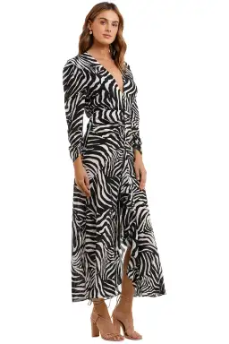 RIXO London Paloma Zebra Maxi Dress Print Size 12  for rent on The Volte - image 2