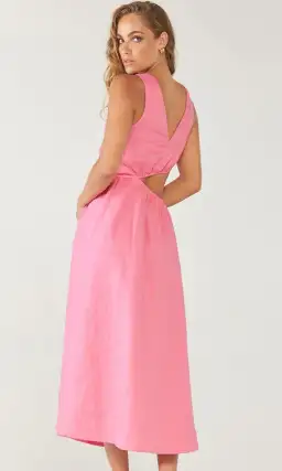 Sovere Mode Midi Dress Pink Size 6