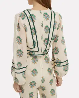 Zimmermann Verity Contrast Bind Top and Pants Set Print Size 3 for rent on The Volte - image 2