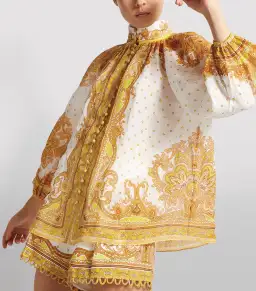 Zimmermann Bells Paisley Blouse & Short Set Print Size 1
