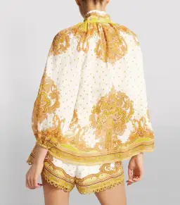 Zimmermann Bells Paisley Blouse & Short Set Print Size 1