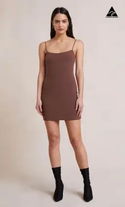 Bec and Bridge Ivy Mini Dress Brown Size 8 