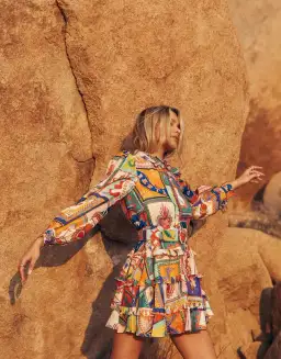 Kate Ford Viatoris Layered Mini Dress Print Size 8  for rent on The Volte - image 2