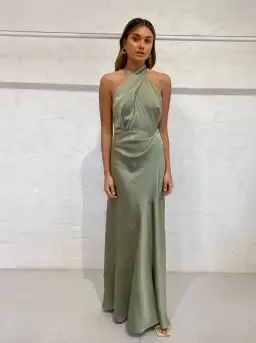One Fell Swoop Zion Maxi Dress in Serpent Green Size 6  for rent on The Volte - image 3