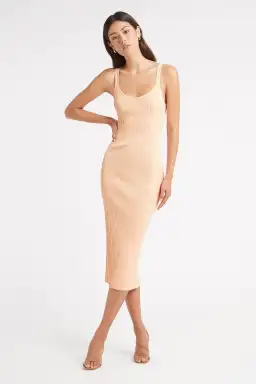 Kookai Stirling Dress Peach Size 12  for rent on The Volte - image 1