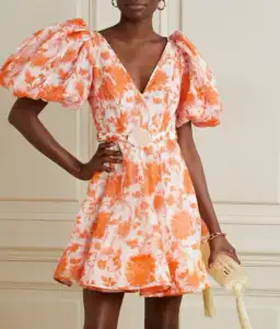 Zimmermann Postcard Puff Sleeve Mini Dress Print Size 1/Au 10 for rent on The Volte - image 3