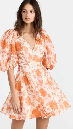 Zimmermann Postcard Puff Sleeve Mini Dress Print Size 1/Au 10 for rent on The Volte - image 2