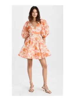 Zimmermann Postcard Puff Sleeve Mini Dress Print Size 1/Au 10 for rent on The Volte - image 1