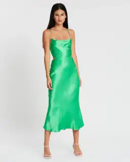 Bec & Bridge Loren Cut Out Midi Dress - Green - Size 10 for rent on The Volte - image 3