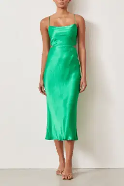 Bec & Bridge Loren Cut Out Midi Dress - Green - Size 10 for rent on The Volte - image 6