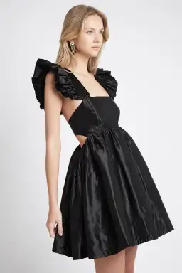 Aje Gazelle Mini Dress Black Size 12 for rent on The Volte - image 3