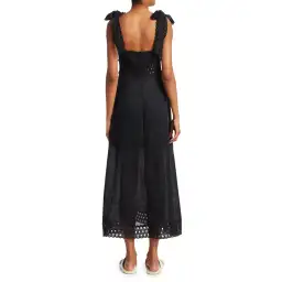 Zimmerman Verity Tie-Shoulder Linen Maxi Dress Black Size 0 for rent on The Volte - image 2