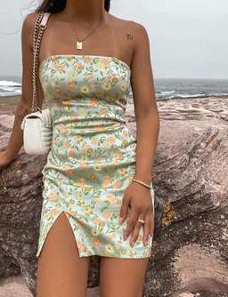 Bec & Bridge Cali Cruisin Mini Dress Green Size 8 for rent on The Volte - image 1