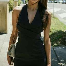 Nicholas Ponte Wrap Halter Dress (Navy) - Size 8  for rent on The Volte - image 3